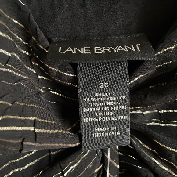 Lane Bryant Women's Size 26 Black Striped Tank Top - Picture 5 of 13